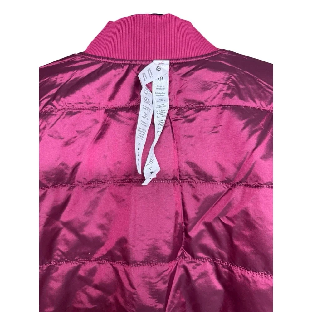 Lululemon Non-Stop Bomber Jacket‎ Reversible Pomegranate Women's Size 8